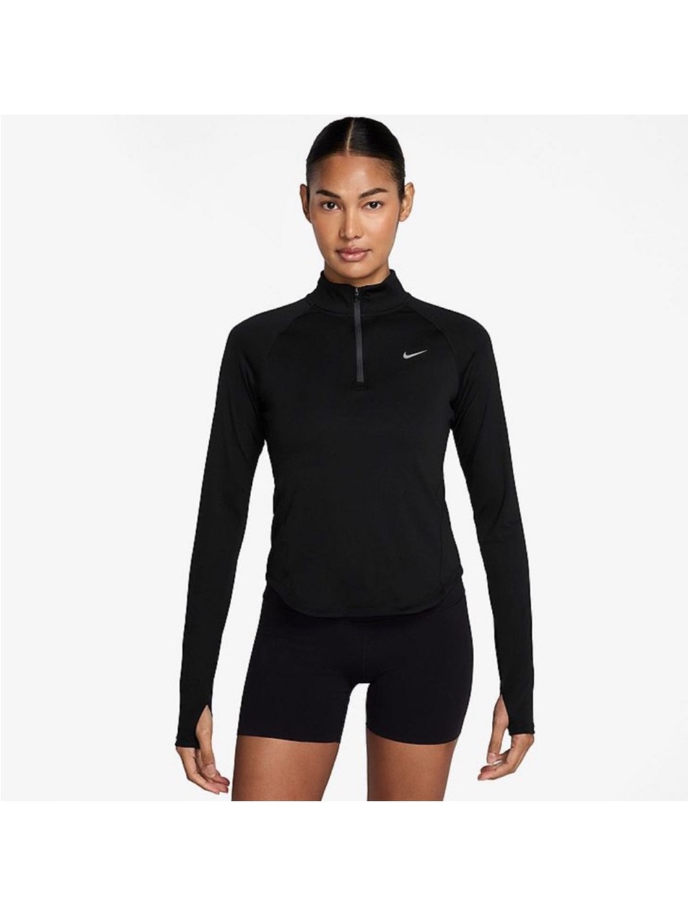 Nike running black long sleeve quarter zip